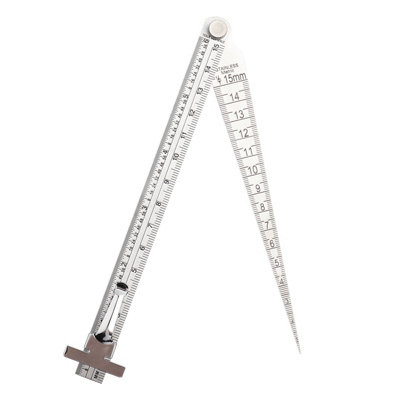 Stainless Steel Welding Taper Gauge and Depth Ruler for Hole Inspection