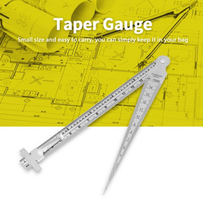Stainless Steel Welding Taper Gauge and Depth Ruler for Hole Inspection