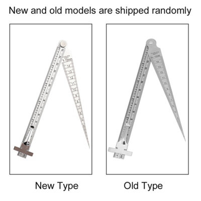 Stainless Steel Welding Taper Gauge and Depth Ruler for Hole Inspection