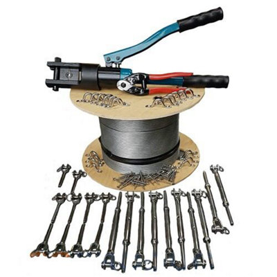 Stainless Steel Wire Rope / Cable DIY Balustrade Kit 2 - Eye Lacing Straps