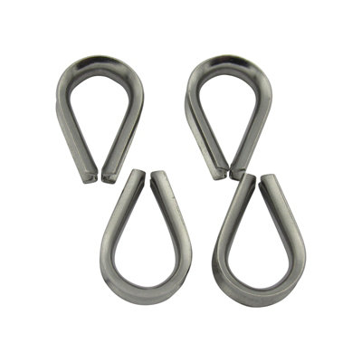 Stainless Steel Wire Rope Thimbles 3MM x4 (Marine Webbing Boat Cable Loop)