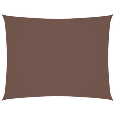 Stainless Sunshade Sail Oxford Fabric Rectangular 3x6 m Brown