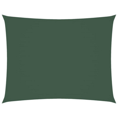 Stainless Sunshade Sail Oxford Fabric Rectangular 3x6 m Dark Green