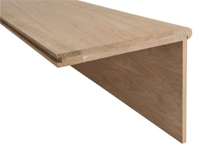 Stair Cladding Oak Tread and Riser Set 3 Pack (L) 1000mm x (W) 270mm x (T) 22mm