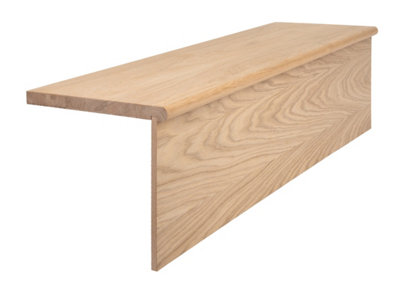Stair Cladding Oak Tread and Riser Set (L) 1500mm x (W) 270mm x (T ...