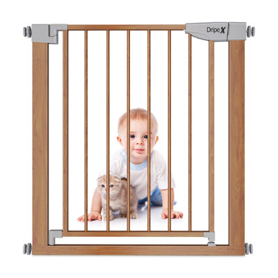 Stair Gate for Baby and Pet Metal Safety Gate for Doors and Stairs Adjustable 75 82cm DIY at B Q