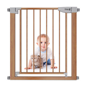 Stair Gate for Baby and Pet Metal Safety Gate for Doors and Stairs Adjustable 75 -82cm