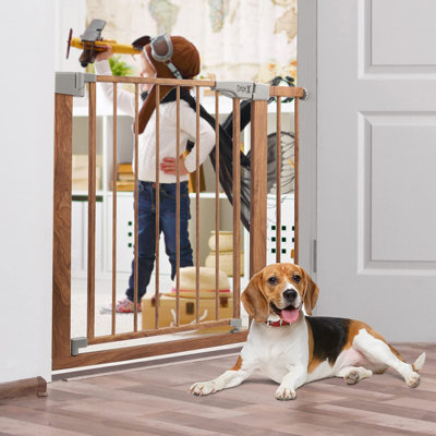 Stair Gate for Baby and Pet Metal Safety Gate for Doors and Stairs Adjustable 75 82cm