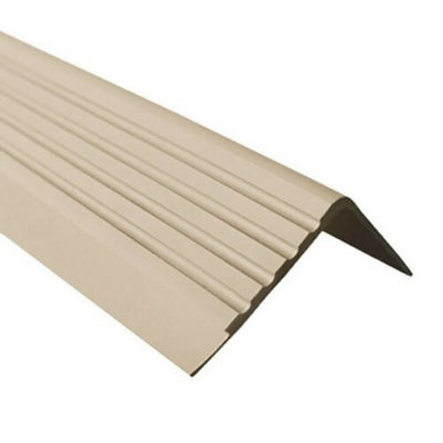 Stair non anti slip nosing rubber angle step edge trim edging PVC RD 150cm beige