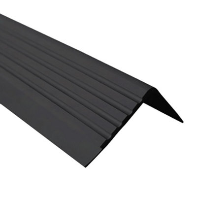 Stair non anti slip nosing rubber angle step edge trim PVC RS 150cm black