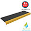 Stair Tread Nosing Covers - GRP Heavy Duty Anti Slip - Black & Yellow - 750mm x5