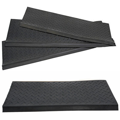 Stair Treads Rubber Matting Non Slip 3 Steps Staircase Cover Diamond Pattern