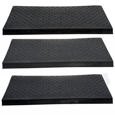 Stair Treads Rubber Matting Non Slip 3 Steps Staircase Cover Diamond Pattern - 8