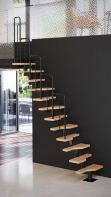 Staircase Kit Modular Dolle Graz Black