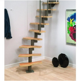 Staircase Kit Modular Dolle Graz Grey