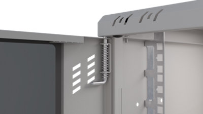 Stalflex 10 Inch 6U Wall Mounted Rack Cabinet Glass Door Grey