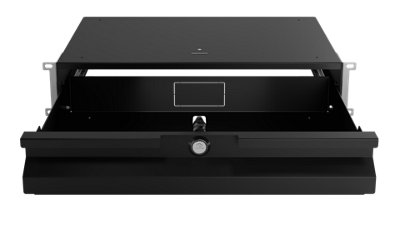 Stalflex 19 Inch Rack 2U 270 mm Black Lockable Drawer with Ball Bearing ...