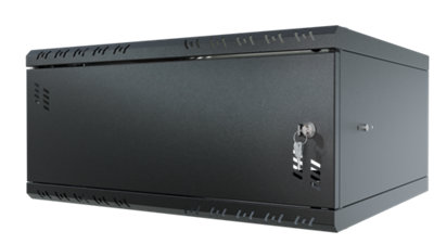 Stalflex 19 Inch Rack 4U 450mm Black Metal Door Cabinet