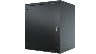 Stalflex 19 Inch Rack Cabinet 12U 450mm Black Deep with Lockable Metal Door