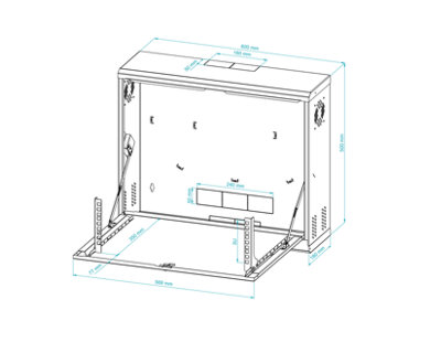 Stalflex 19 inch Vertical Rack Wall Mount Cabinet Compact Steel ...