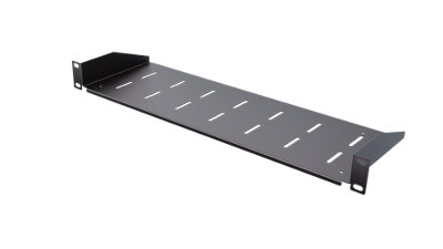 Stalflex 1U 150mm Black 19 Inch Rack Shelf for Wall and Floor Cabinets ...