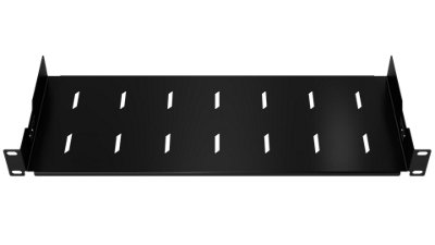 Stalflex 1U 19 Inch Rack Mount Shelf 170mm Deep Black Steel 25kg Load ...