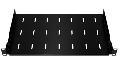Stalflex 1U 19 Inch Rack Mount Shelf 270mm Deep Black with Fixings
