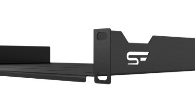 Stalflex 1U 19 Inch Rack Mount Shelf 300mm Deep Black with Fixings