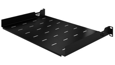 Stalflex 1U 19 Inch Rack Mount Shelf 300mm Deep Black with Fixings