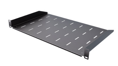 Stalflex 1U 300mm Black 19 Inch Rack Shelf for Wall and Floor Cabinets ...