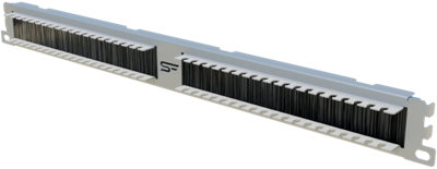 Stalflex 1U Grey 19 Inch Rack Brush Pass-Through with Mini Cable ...