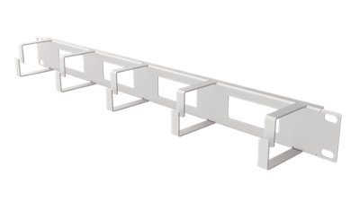 Stalflex 1U Grey 19 Inch Rack Cable Organiser with 4 Slots for Wall and ...