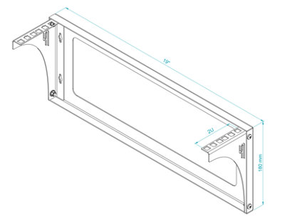 Stalflex 2U Galvanised 19 Inch Wall Mount Bracket with Frame for UPS ...