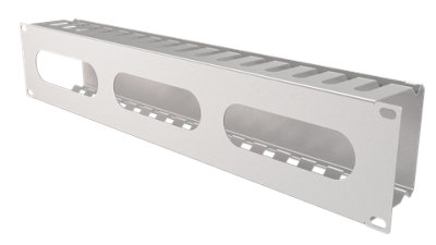 Stalflex 2U Grey 19 Inch Rack Cable Organiser with Cover for Server ...