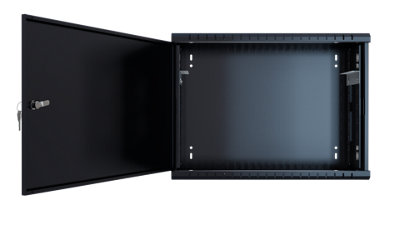 Stalflex 3U 180mm Black 19 Inch Wall Rack Cabinet with Cable Access and ...
