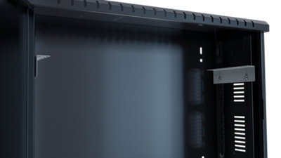 Stalflex 3U 180mm Black 19 Inch Wall Rack Cabinet with Cable Access and ...