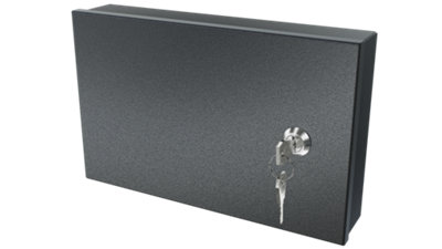 Stalflex black metal enclosure wall-mounted mini box with chipboard ...