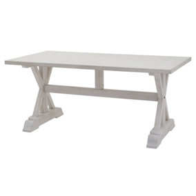 Stamford Plank Collection Dining Table - Pine - L90 x W180 x H78 cm - White