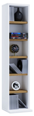 Stand Rack Elementa White / Honey oak H. 92 x W. 21 x D. 20 cm