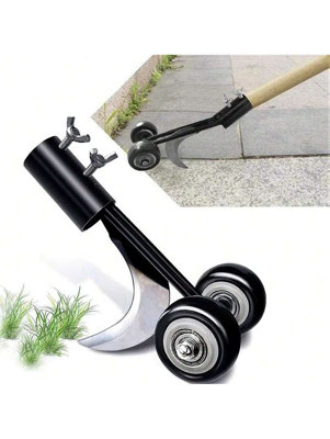 Stand Up Long Handle Weed Puller Tool with Wheels Root Removal Tool for ...