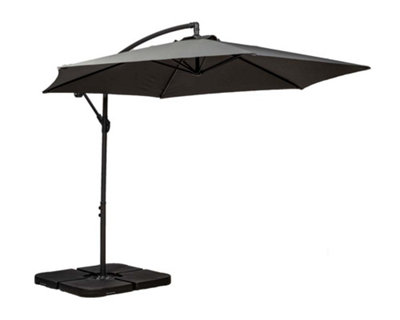 Standard Cantilever Over Hanging Parasol with Cross Stand - Steel ...