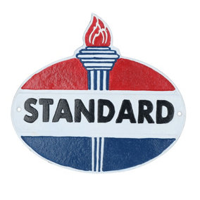 Standard Cast Iron Sign Plaque Motor Oil Wall Garage Workshop Shop Shed USA