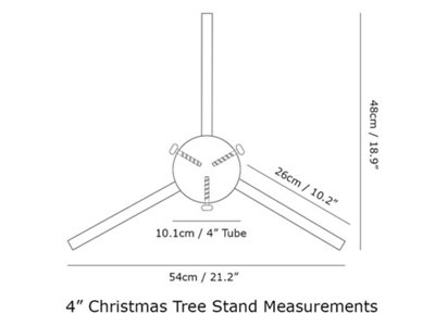Standard Christmas Tree Stand - Green - 3" Diameter - 5