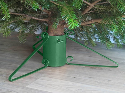 Standard Christmas Tree Stand Green 4" Diameter DIY at B&Q
