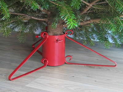 Standard Christmas Tree Stand - Red - 4" Diameter