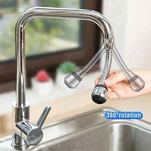 Faucet Extension Sprayer, 360 Degree Rotating Sink Tap Extender, Stainless Steel, Kitchen Bathroom Accessories Faucet Parts Faucet Extension Sprayer, 360 Degree Rotating Sink Tap Extender, Stainless Steel, Kitchen Bathroom Accessories Faucet Parts