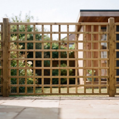Standard Fence Panels 5 Pack 6ft x 4ft Square Garden Trellis Lattice ...