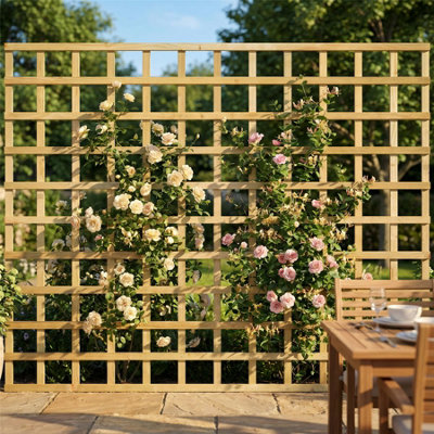 Standard Fence Panels 5 Pack 6ft x 5ft Square Garden Trellis Lattice ...