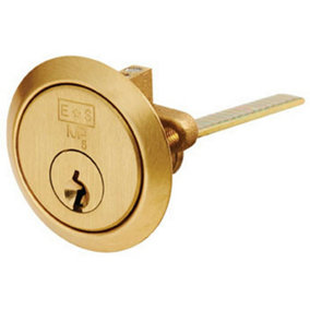 Standard Rim Cylinder Door Lock Keyed to Differ 5 Pin Satin Brass