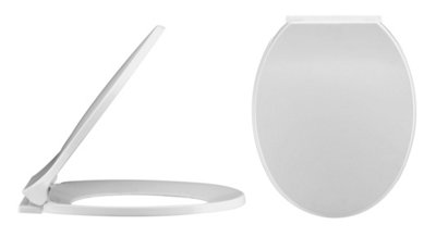 Standard Round Bottom Fix Soft Close Toilet Seat - White - Balterley